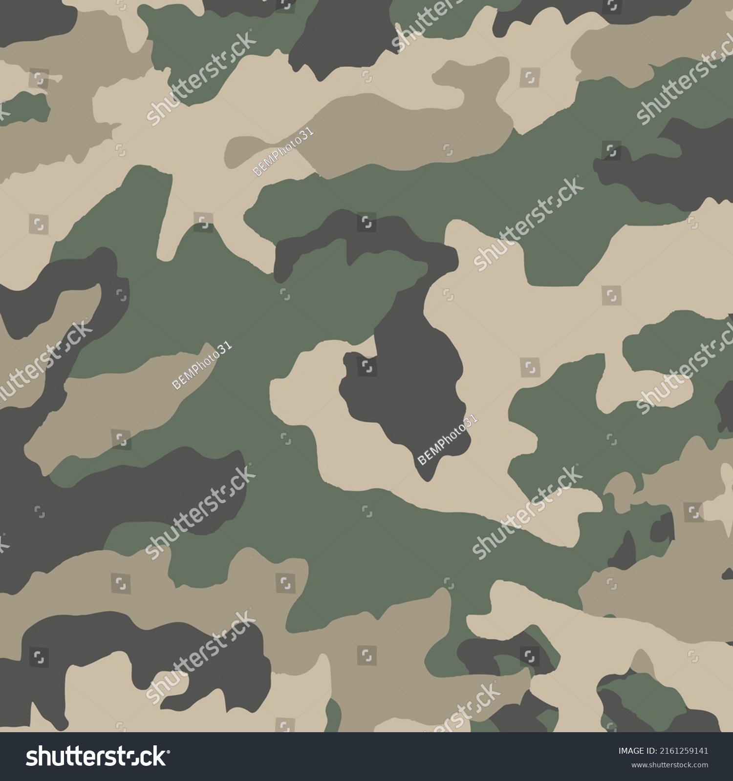 Army Flora Background Texture Vector Illustration Stock Vector (Royalty ...