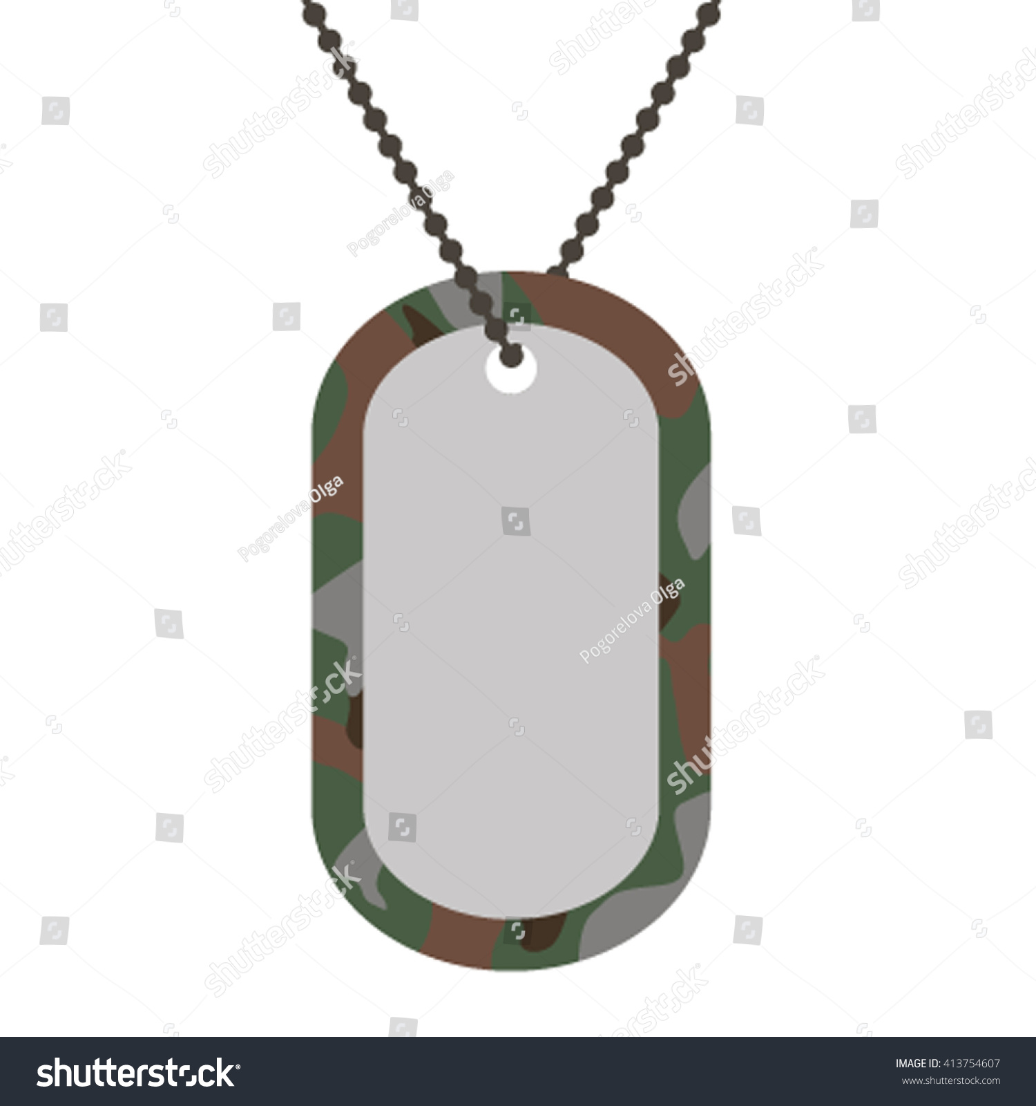 Army Soldiers Badge Tag Medallion Metal Stock Vector (Royalty Free ...
