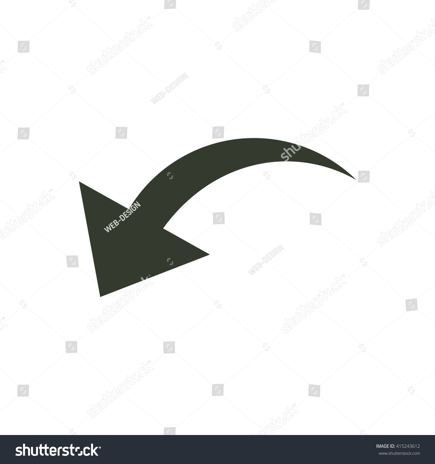 Arrow Icon Stock Vector Illustration 415243612 : Shutterstock