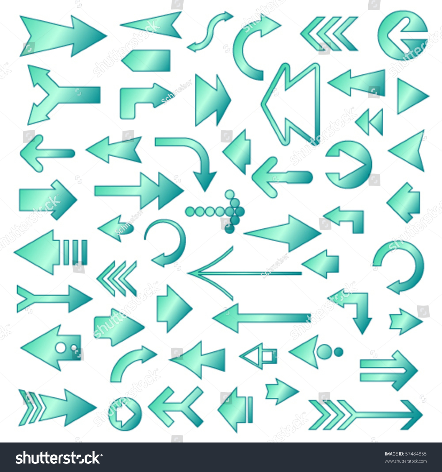 Arrow Icons Set Stock Vector Illustration 57484855 : Shutterstock