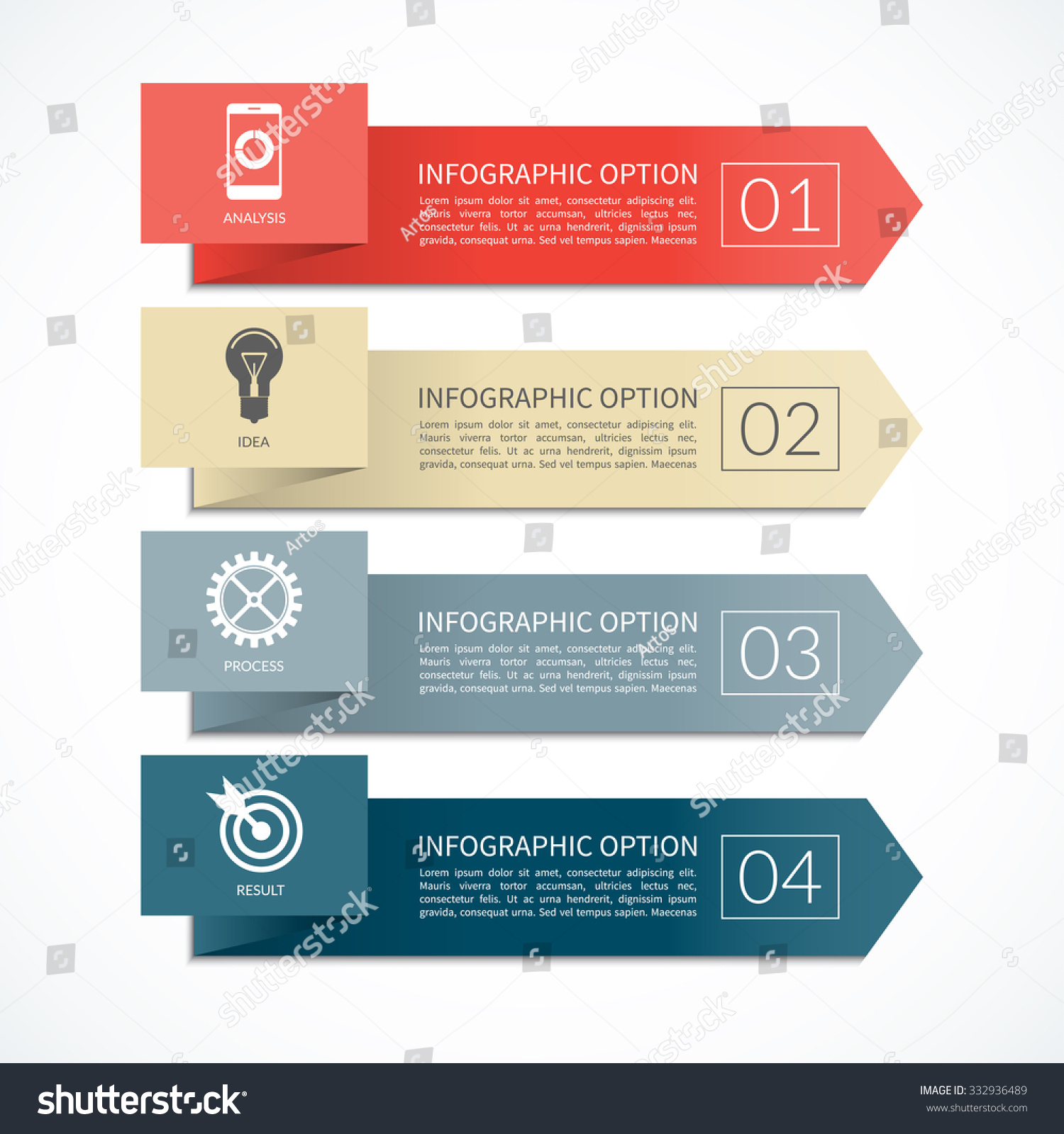 Arrow Infographic Banner Design Template Diagram Stock Vector 332936489 Shutterstock Sign Design Template