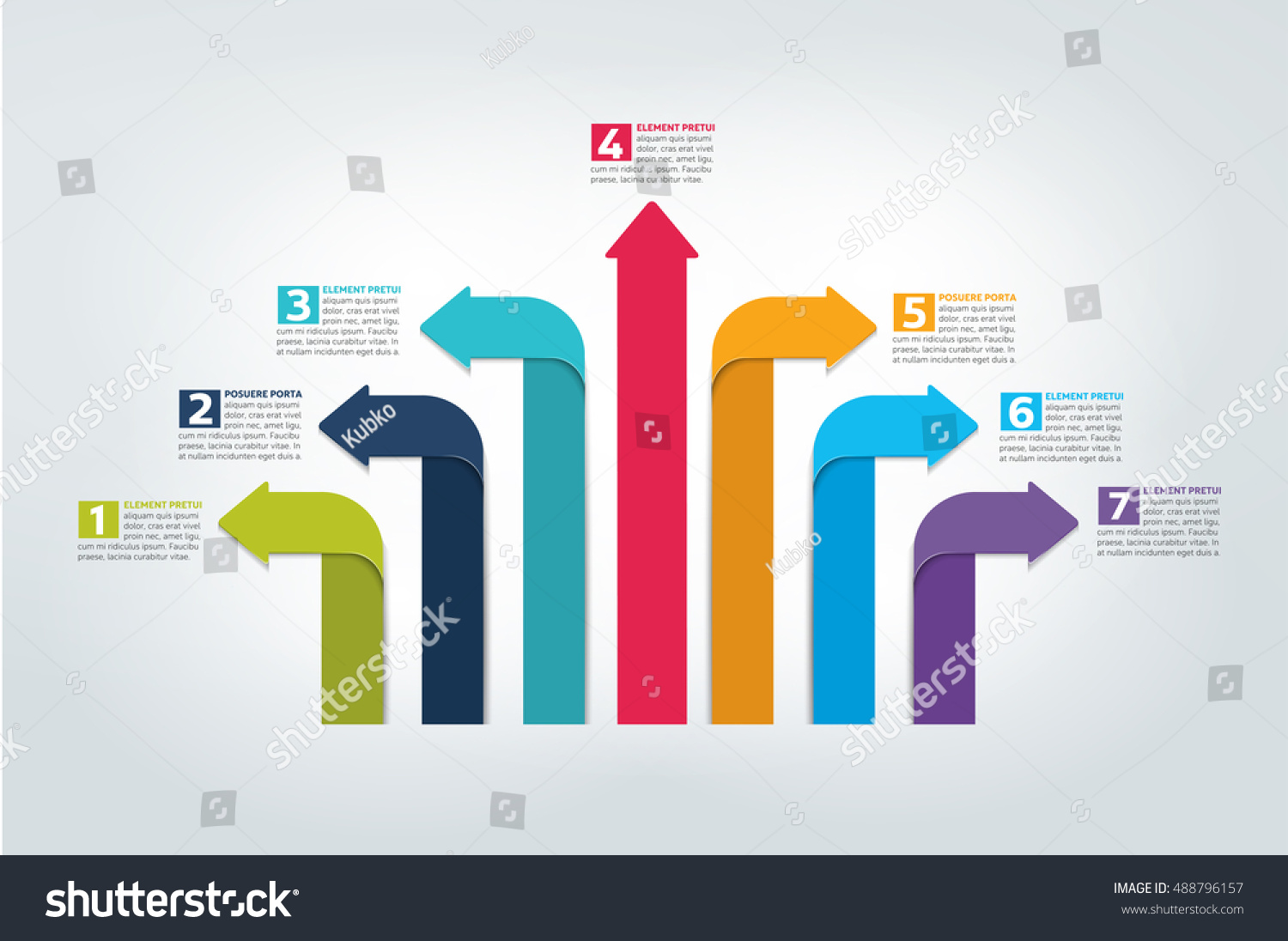 Arrow Infographics Scheme Diagram Chart Flowchart Stock Vektorgrafik Lizenzfrei 488796157 3226