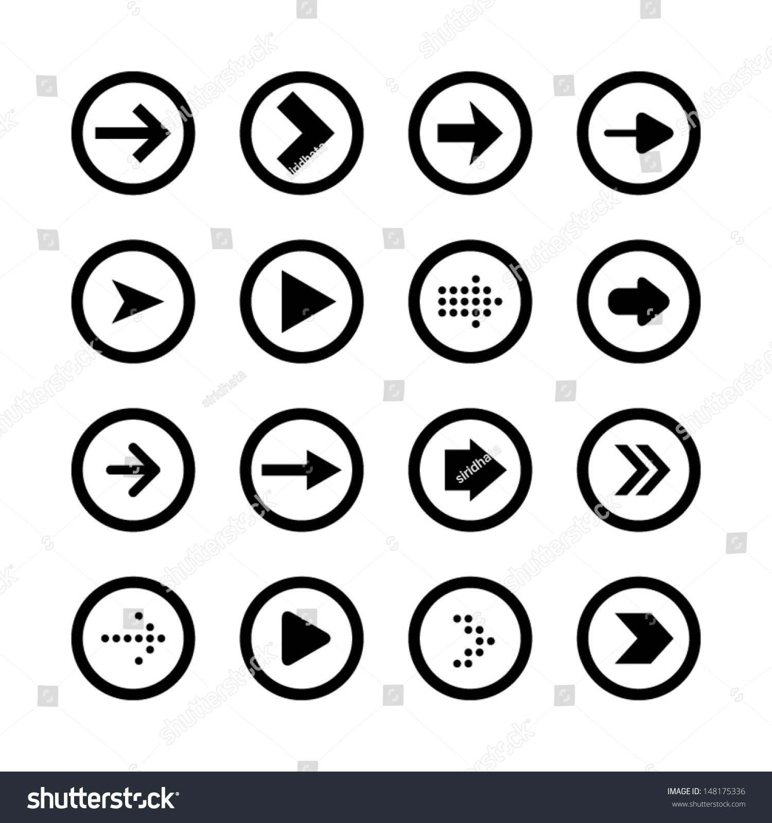 Arrow Pictogram Stock Vector 148175336 - Shutterstock