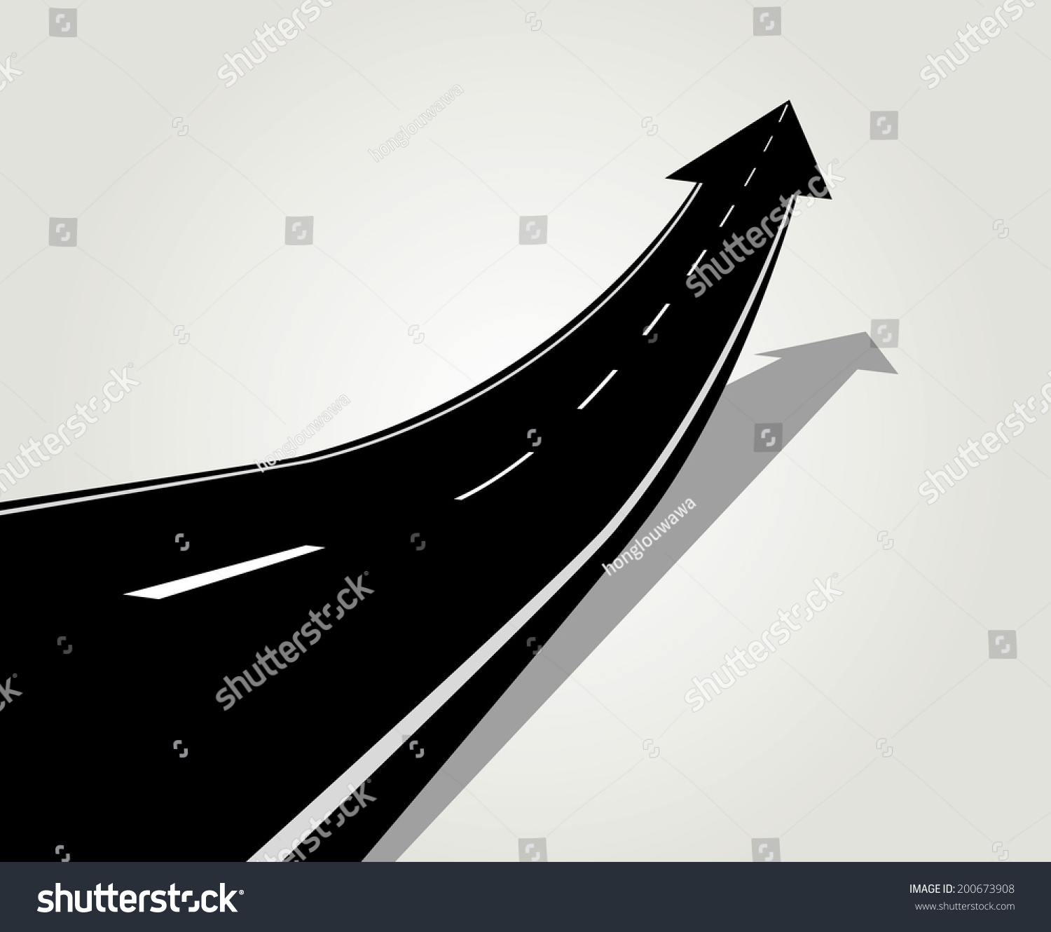 Arrow Road Progress Stock Vector (Royalty Free) 200673908