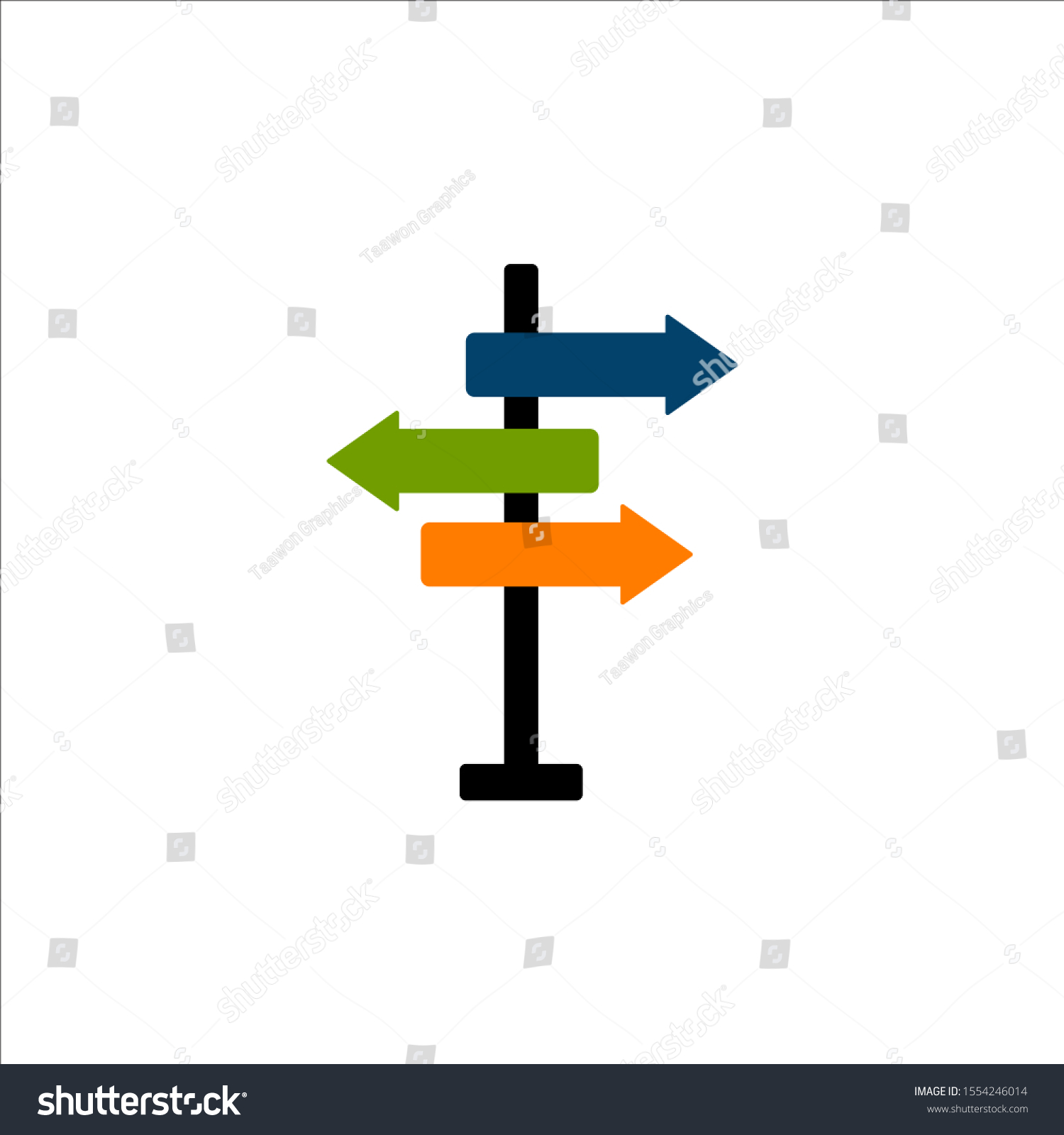 Arrow Signpost Vector Design Symbol Road Stock Vector Royalty Free 1554246014 Shutterstock 8421