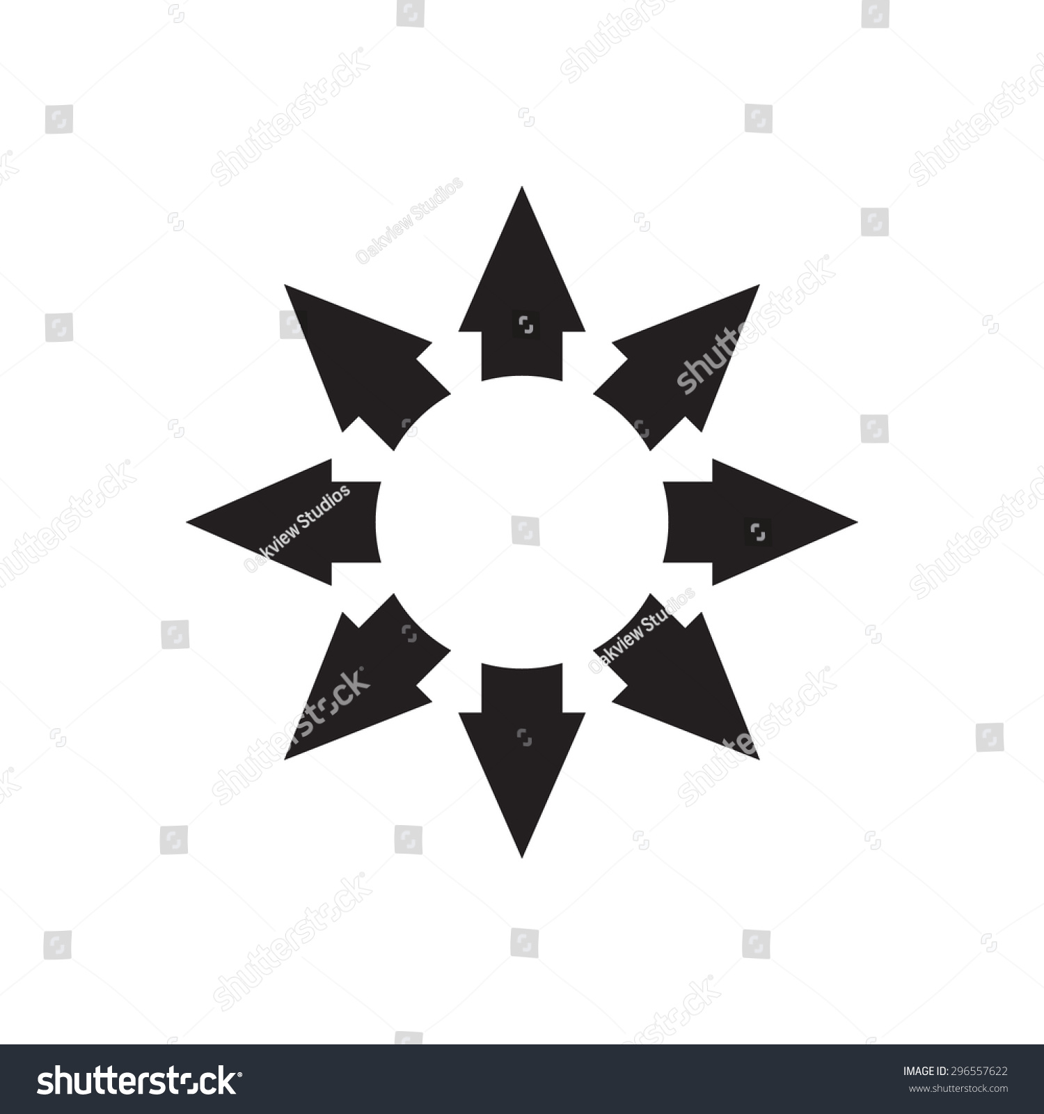 Arrows Pointing Outwards, Vector Illustration - 296557622 : Shutterstock