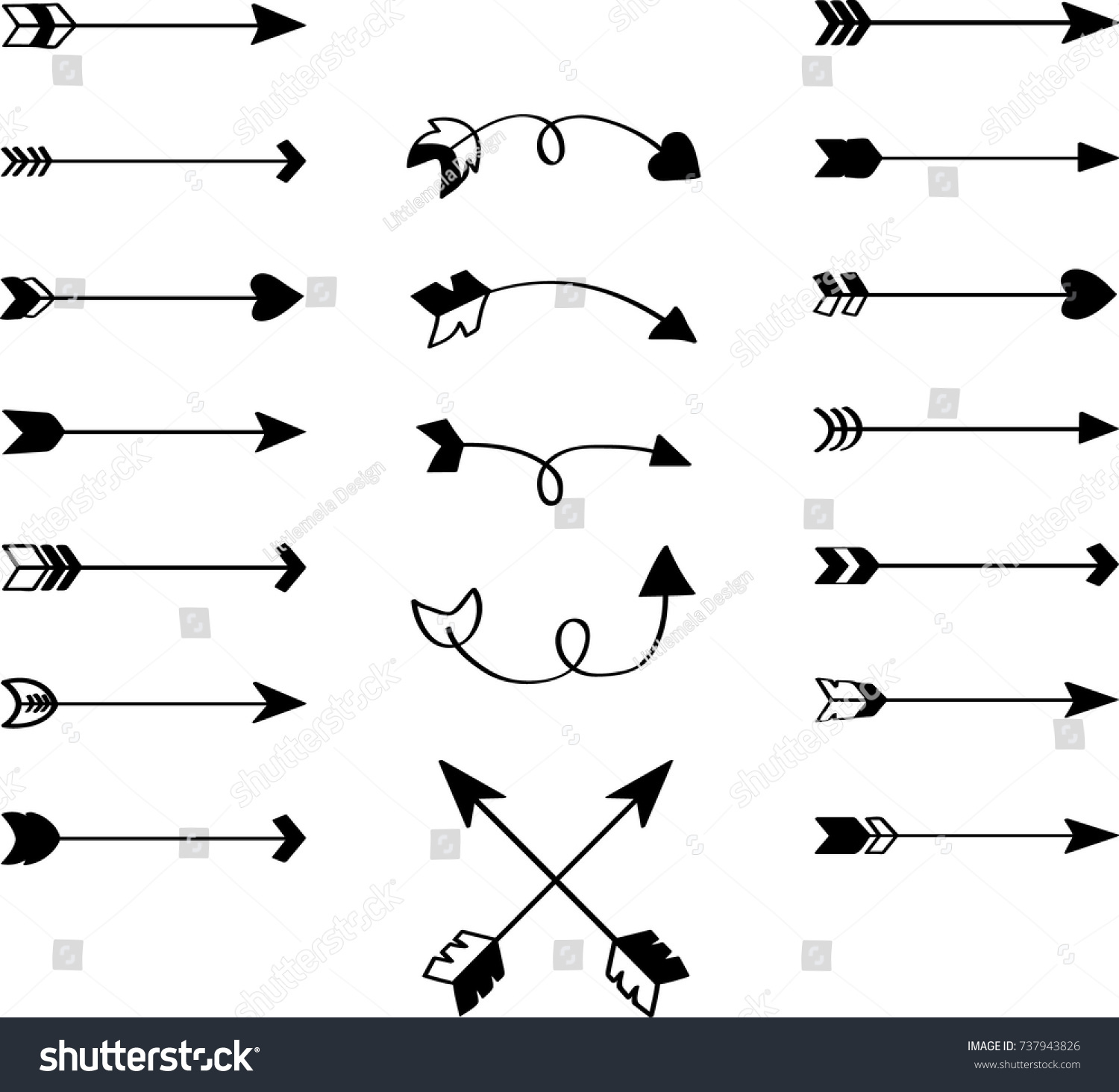 SVG of Arrows sketch, Black & White Outline, Heart, Twisted, Bent, Swirl, twisted, curved, crossed, Indian, drawing, Twisted, Words, Love, Peace, Joy, one way, collection, freehand, illustration, Icon, Sign svg
