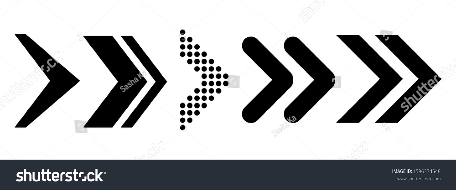 Arrows Vector Collection Elegant Style Black Stock Vector (Royalty Free ...