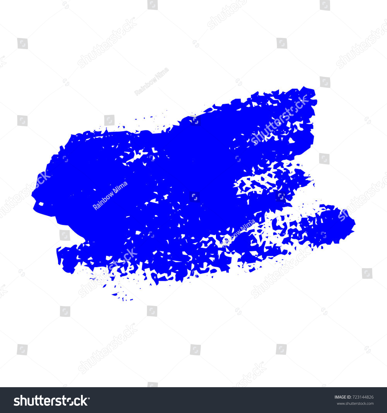 Art Abstract Blue Brush Paint Texture Stock Vector Royalty Free 723144826