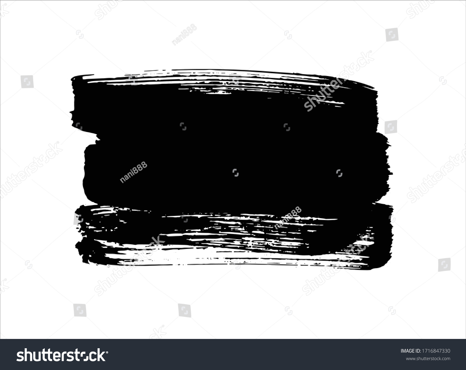 Art Black Ink Abstract Brush Stroke Stock Vector (Royalty Free ...