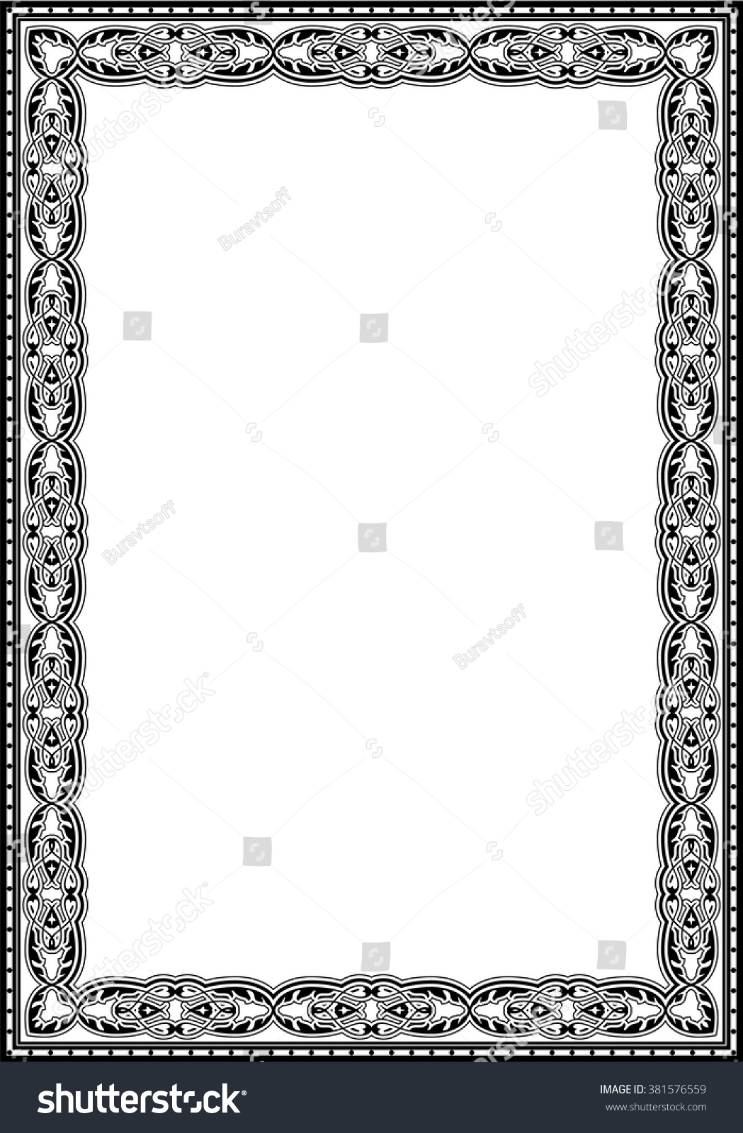 Art Board Baroque Style Isolated On Stock Vector (Royalty Free) 381576559