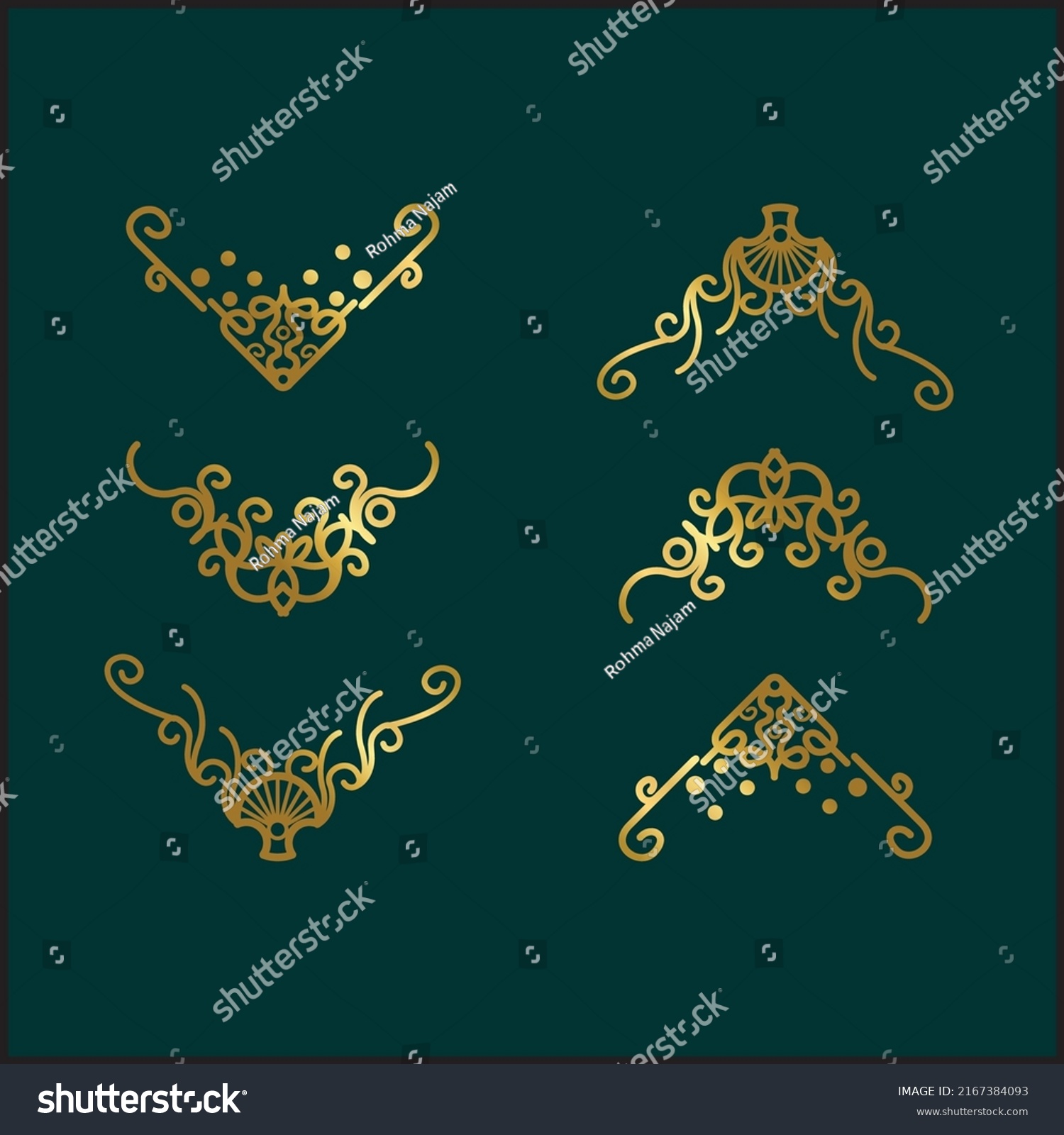 Art Deco Line Border Modern Arabic Stock Vector (Royalty Free ...