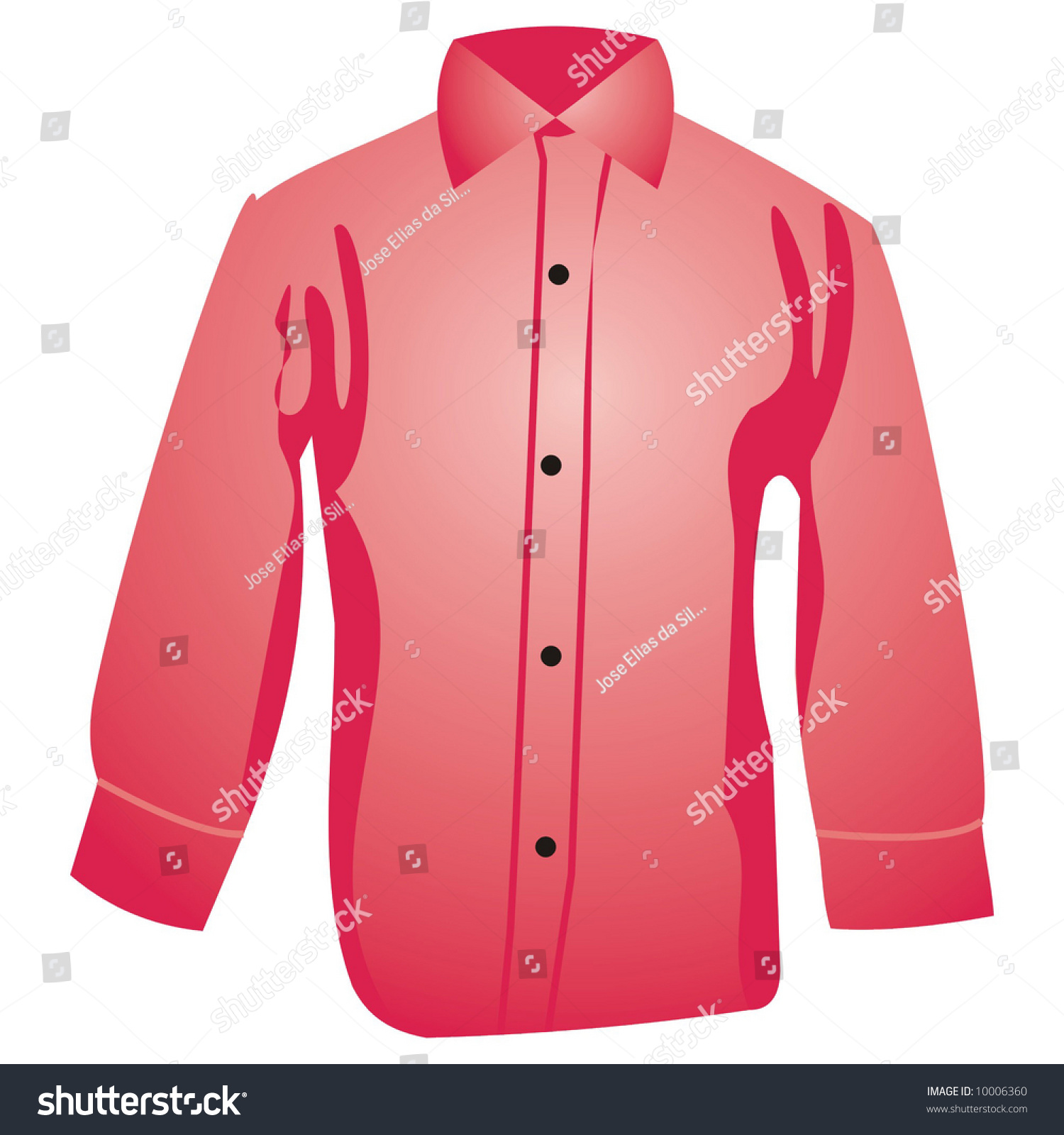 Art Illustration Shirt Long Sleeves Stock Vector 10006360 - Shutterstock