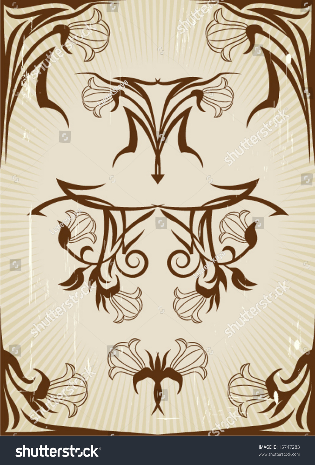 Art Nouveau Design Elements Stock Vector Illustration 15747283 ...