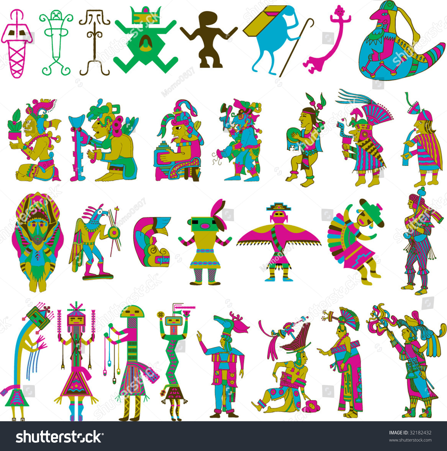 Art Human Symbols Stock Vector 32182432 - Shutterstock