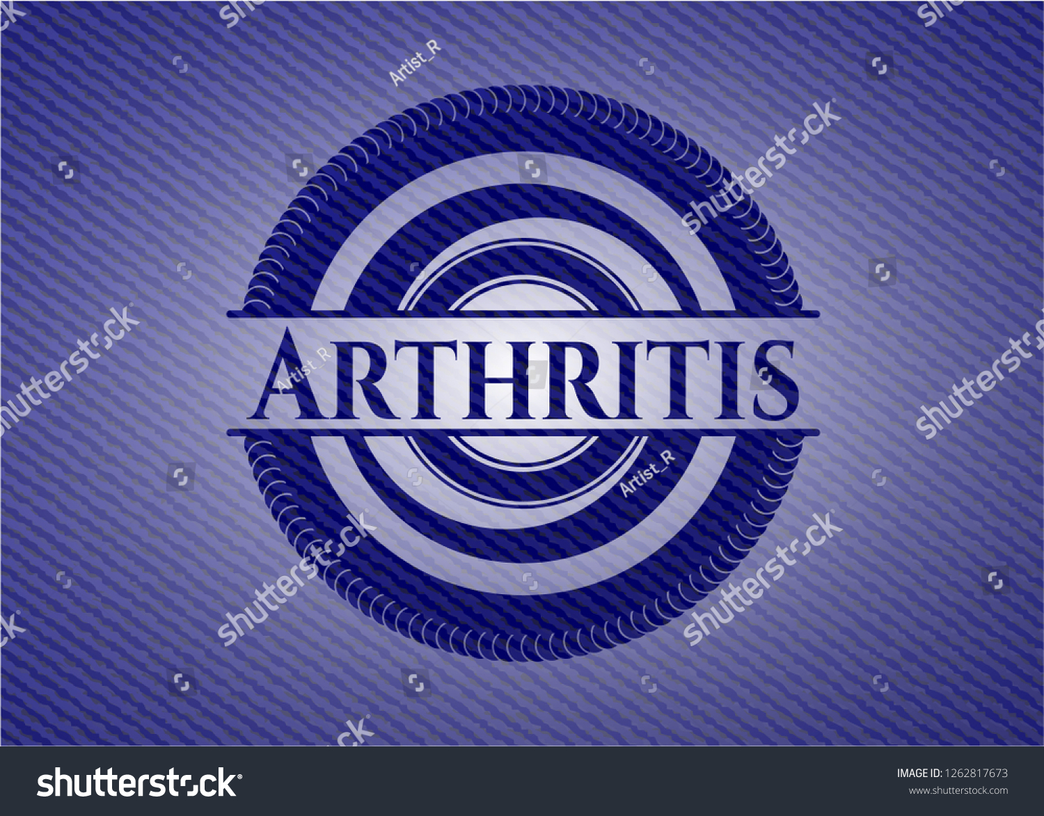 Arthritis Emblem Denim Texture Stock Vector (Royalty Free) 1262817673 ...