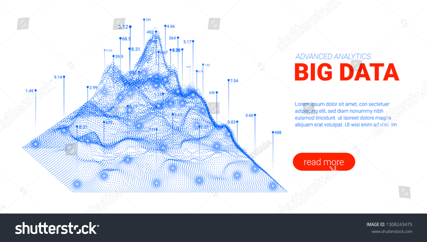 Artificial Intelligence Big Data Analysis Visualization Stock Vector ...
