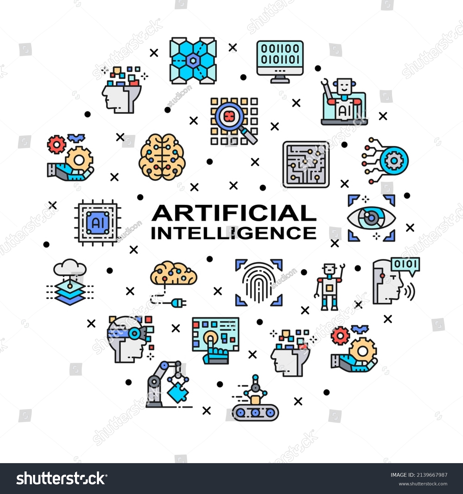 artificial-intelligence-circle-promotion-icon-banner-stock-vector