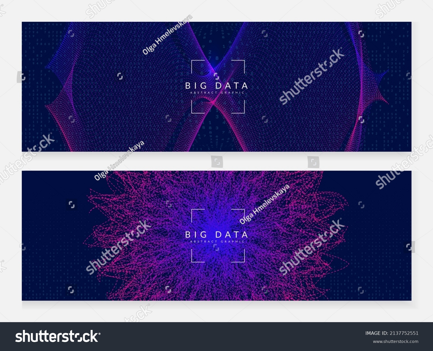Artificial Intelligence Tech Background Digital Technology Stock Vector