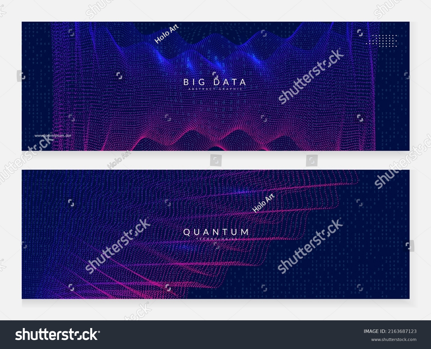 Artificial Intelligence Tech Background Digital Technology Stock Vector
