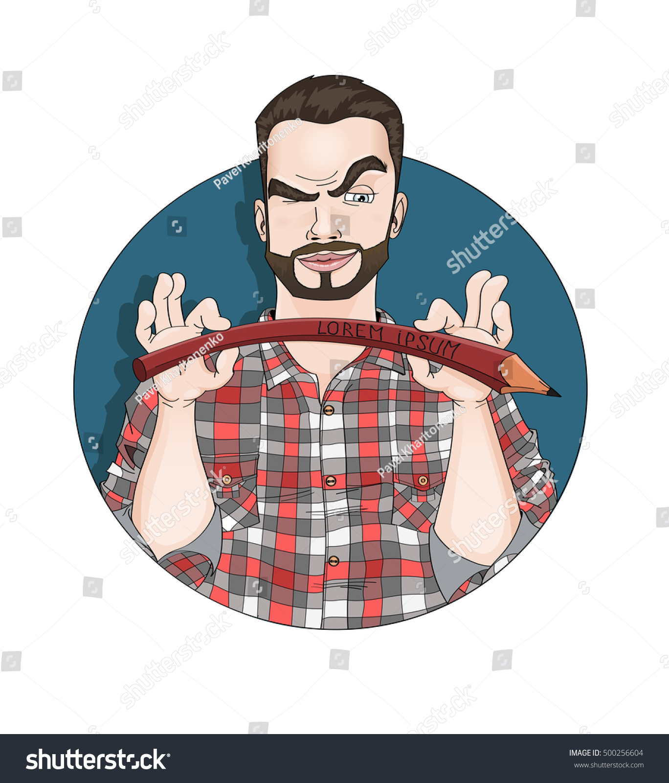 Artist Illustrator Painter Mans Professional Avatar Stock Vector Royalty Free