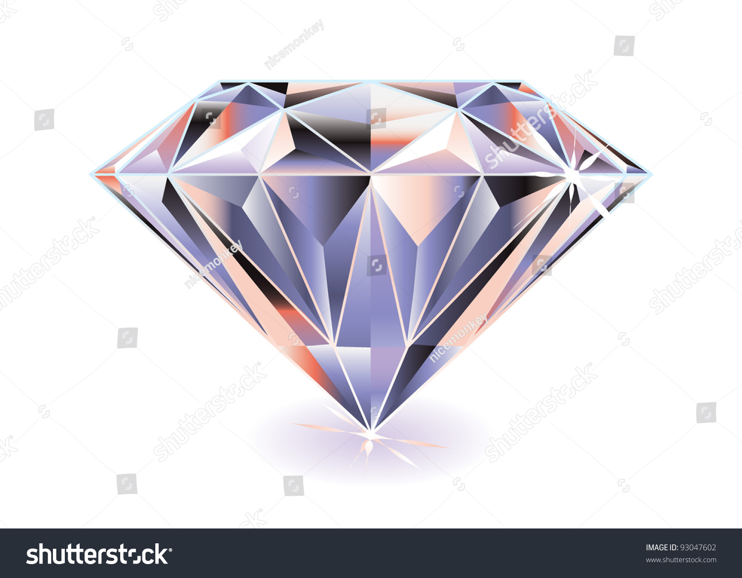 Artistic Brightly Colored Cut Diamond Shadow Stock Vector 93047602 ...