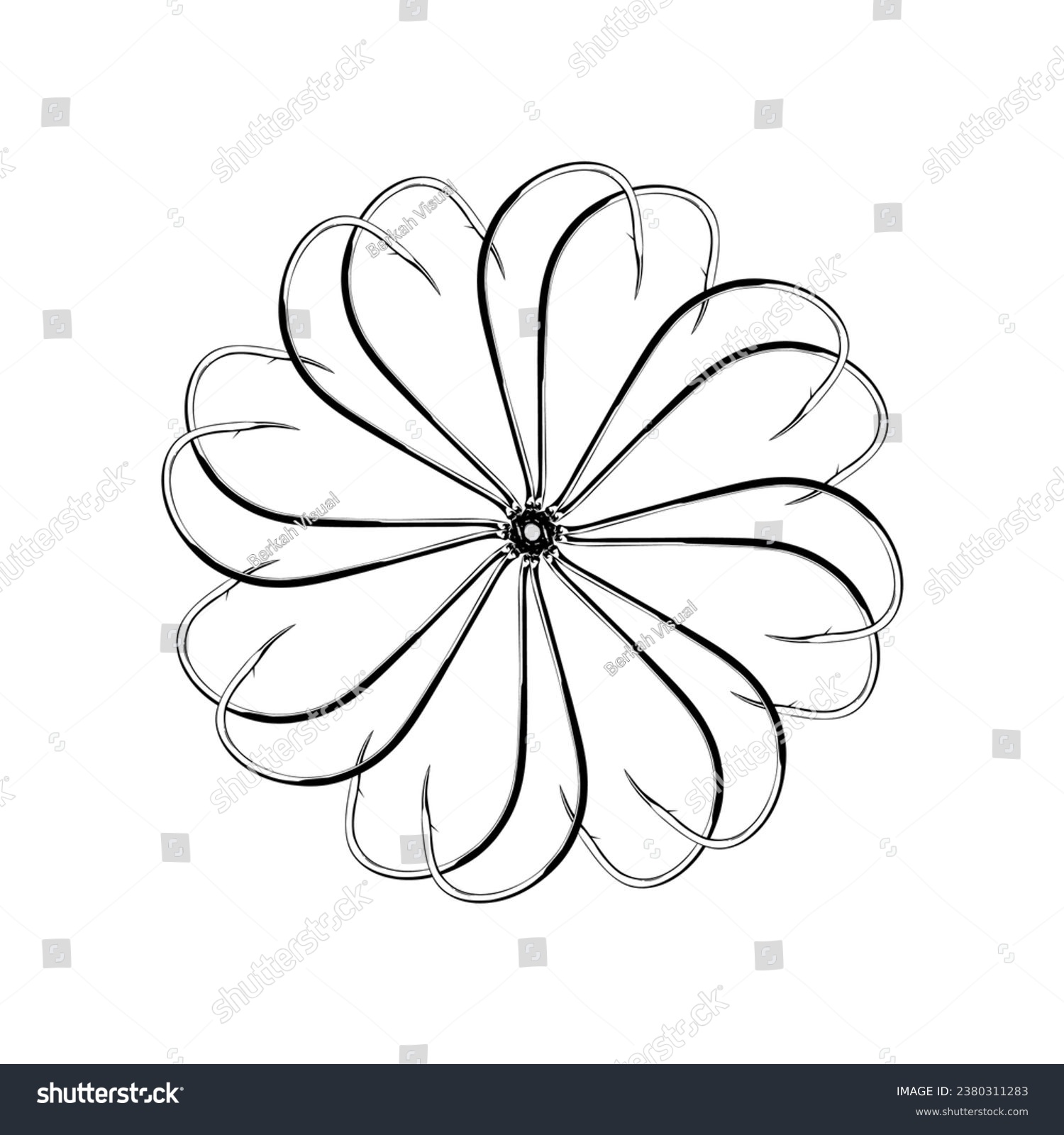 recommend clip art: Artistic Circle Shape Created from Fishing Hook Silhouette Composition, can use for Logo Gram, Decoration, Ornate, Art Illustration or Graphic Design Element. Vector Illustration