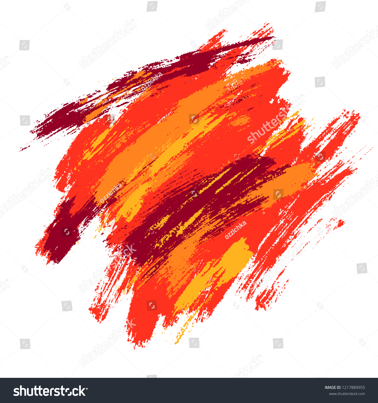 Artistic Square Backdrop Vector Brush Strokes Stock Vector (Royalty ...