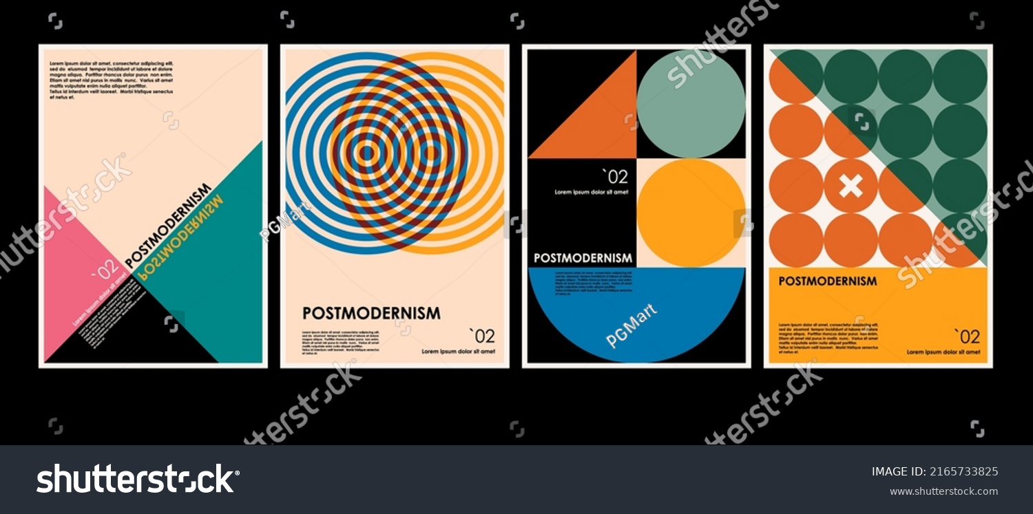 Artworks Posters Inspired Postmodern Vector Abstract Stock Vector ...