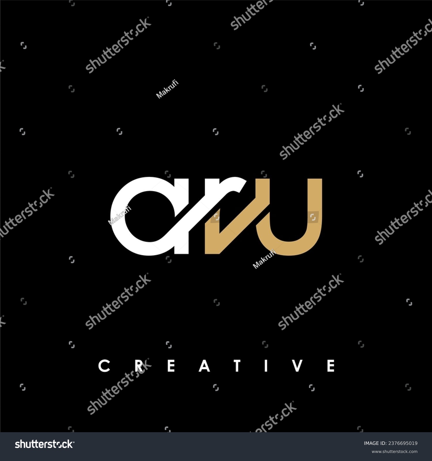 SVG of ARU Letter Initial Logo Design Template Vector Illustration svg