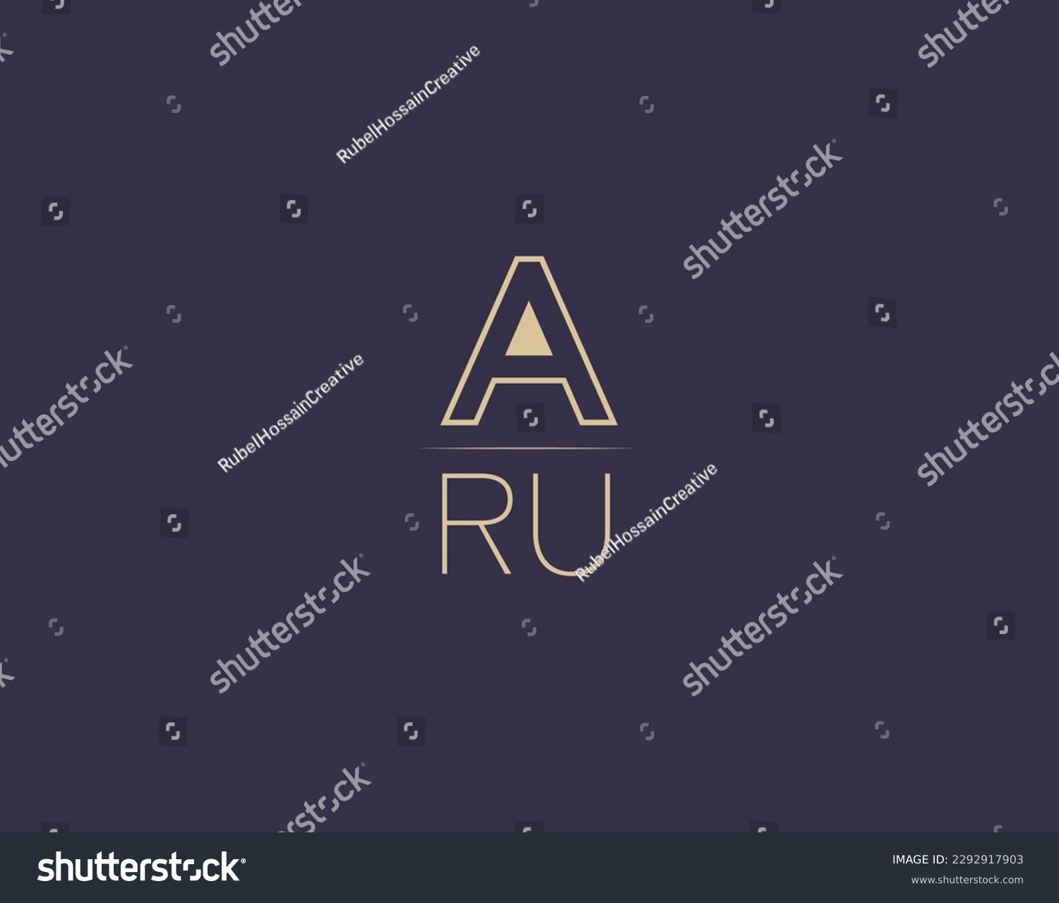 SVG of ARU letter logo design modern minimalist vector images svg