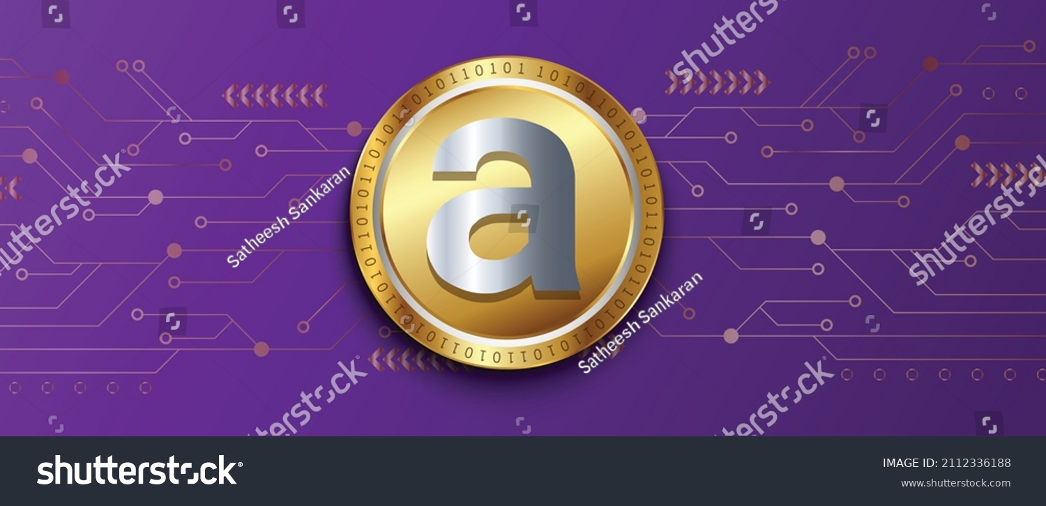 SVG of Arweave AR Crypto currency technology vector illustration banner. Can be used as background, backdrop, poster, cover and print design template. svg