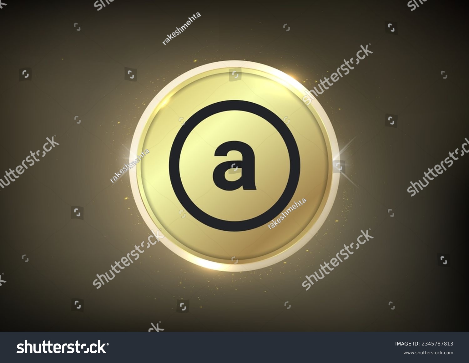 SVG of Arweave (AR) Crypto logo banner . Arweave cryptocurrency golden coin symbol  isolated on golden background svg