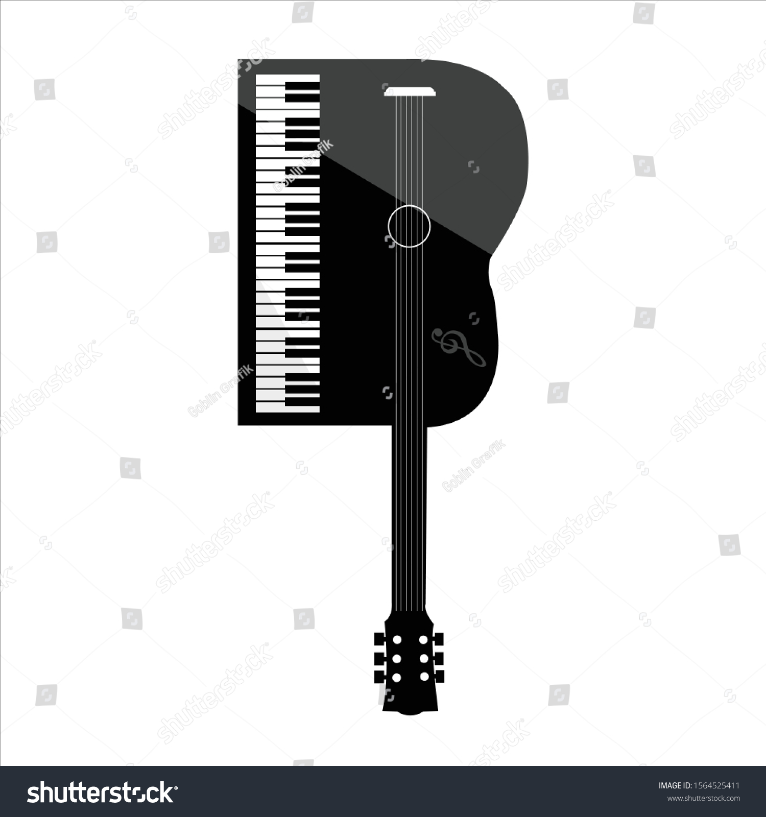 Result Mix Guitar Piano Between Out Stock Vector Royalty Free 1564525411 - goblin mashup songs roblox id