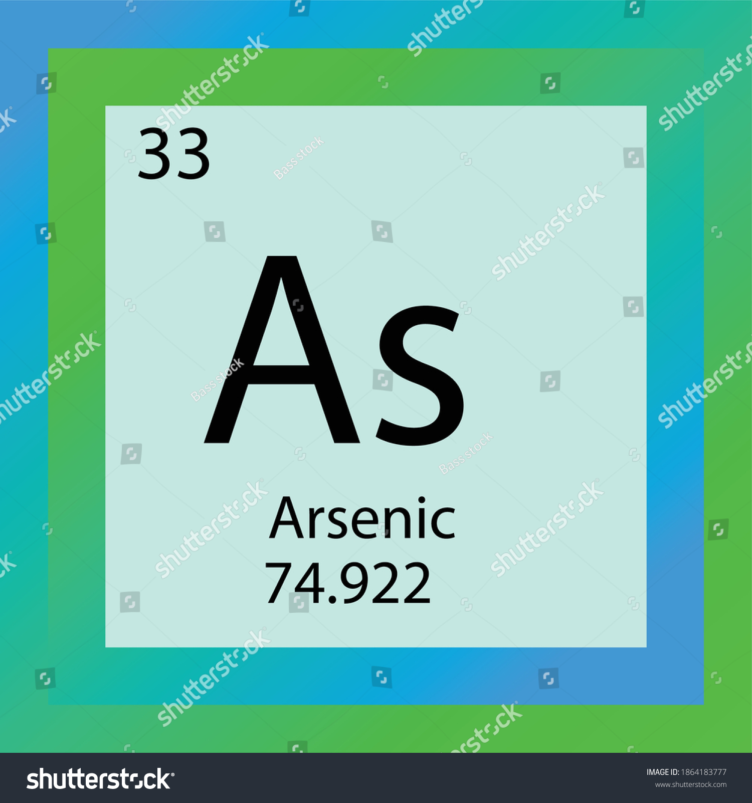 Arsenic Chemical Element Periodic Table Single Stock Vector (Royalty ...