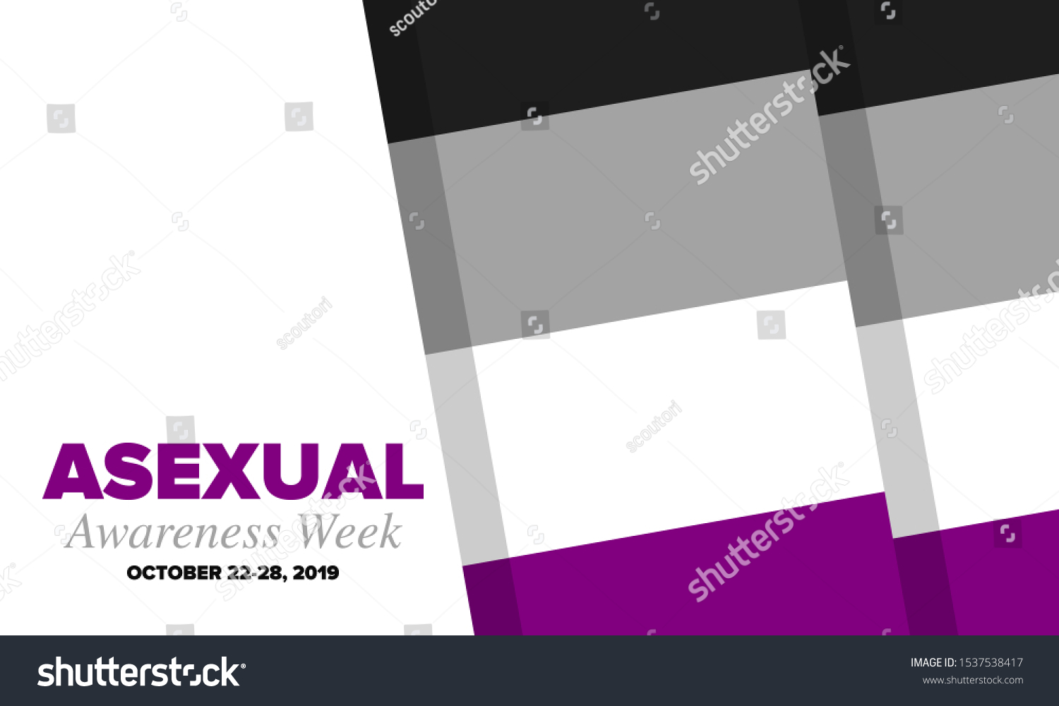 Asexual Awareness Week International Campaign Educate Stock Vector Royalty Free 1537538417 