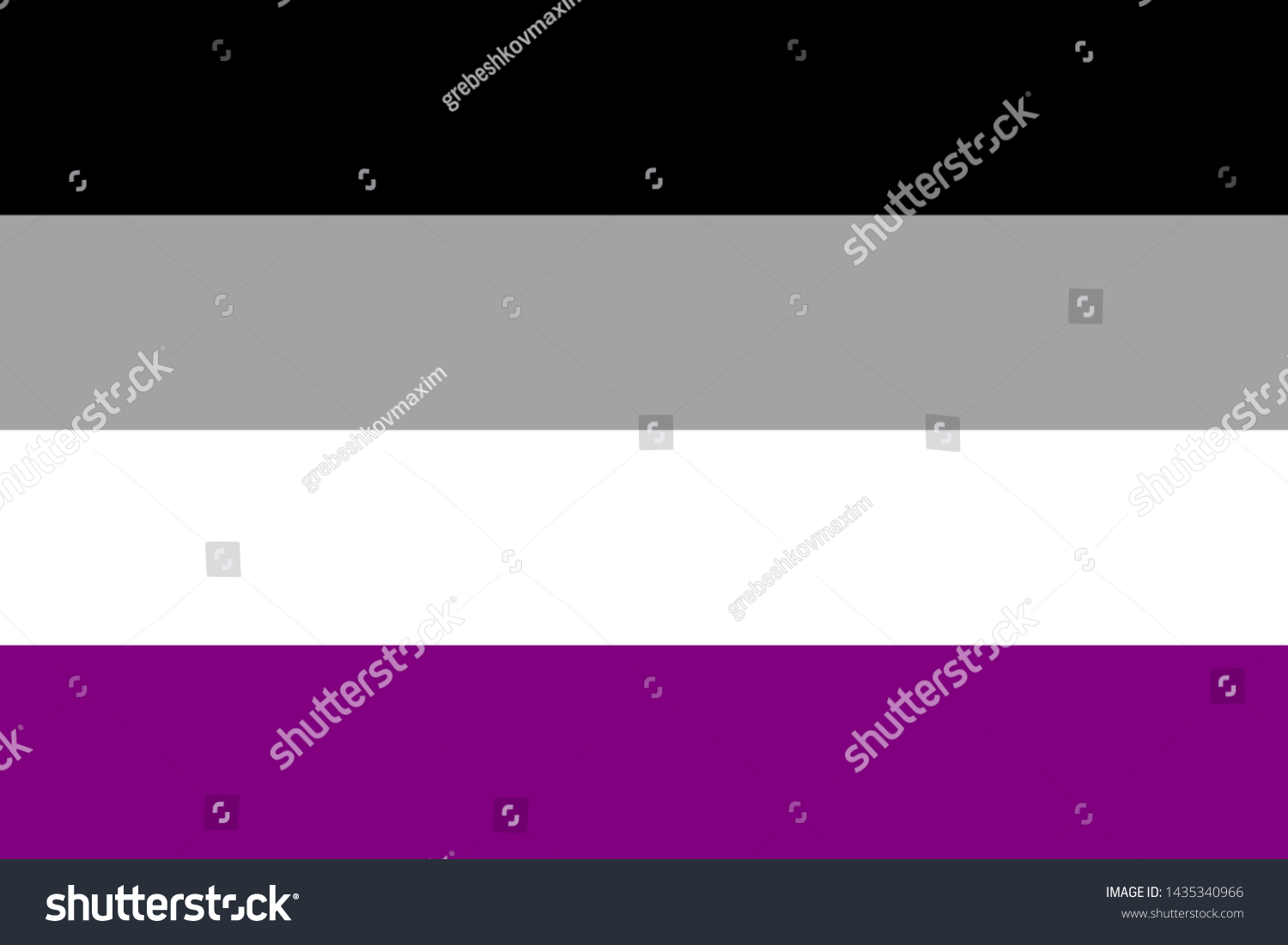 Asexual Pride Flag Vector Illustration Stock Vector Royalty Free 1435340966 Shutterstock 