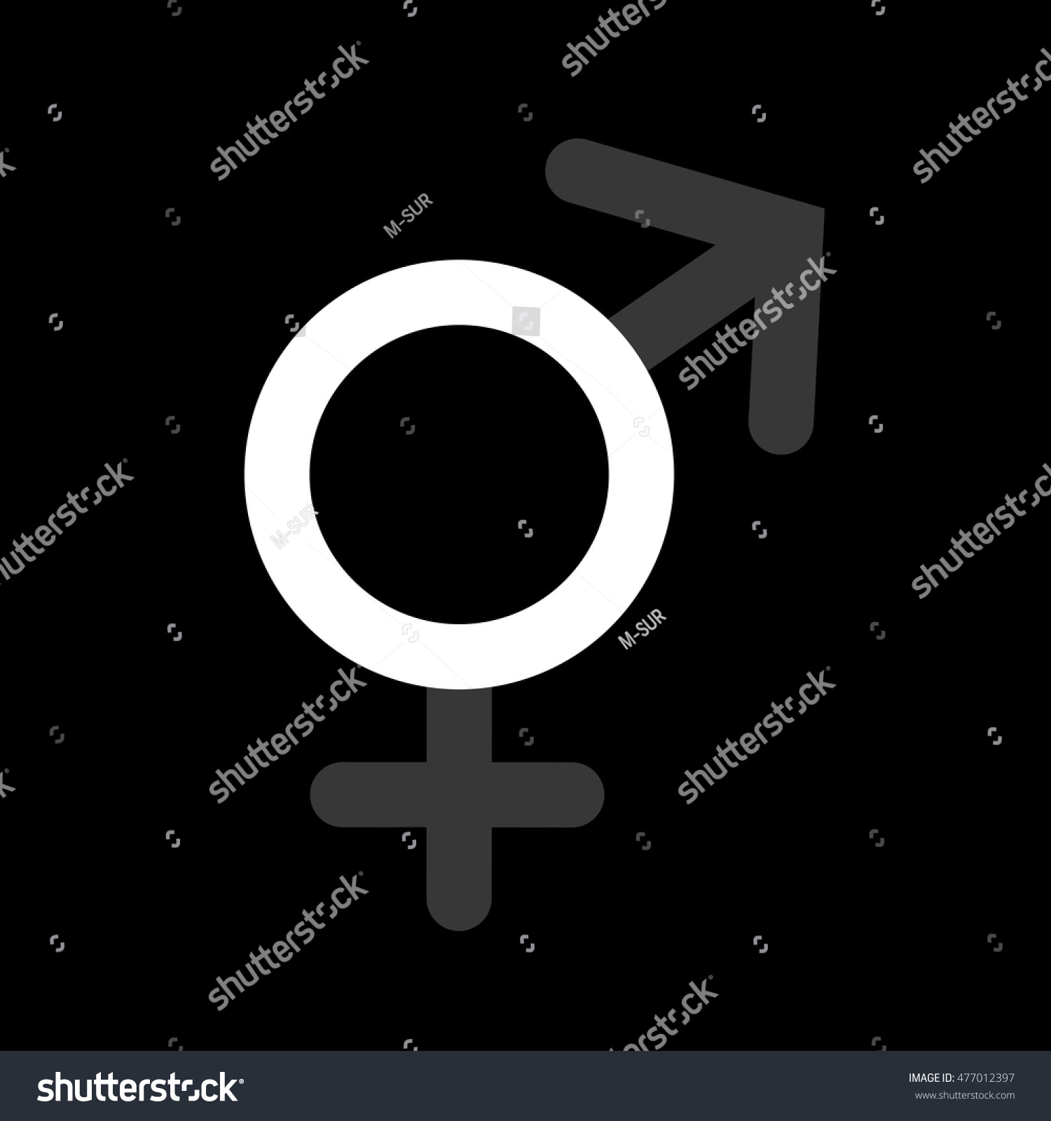 Asexuality Intersex Dark Dull Symbols Male Stock Vector 477012397 Shutterstock
