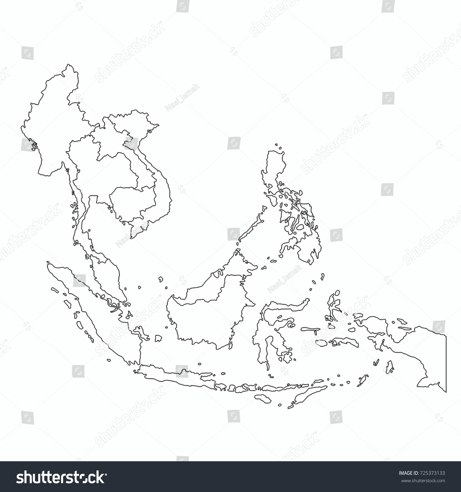 664 Asean map outline Images, Stock Photos & Vectors | Shutterstock