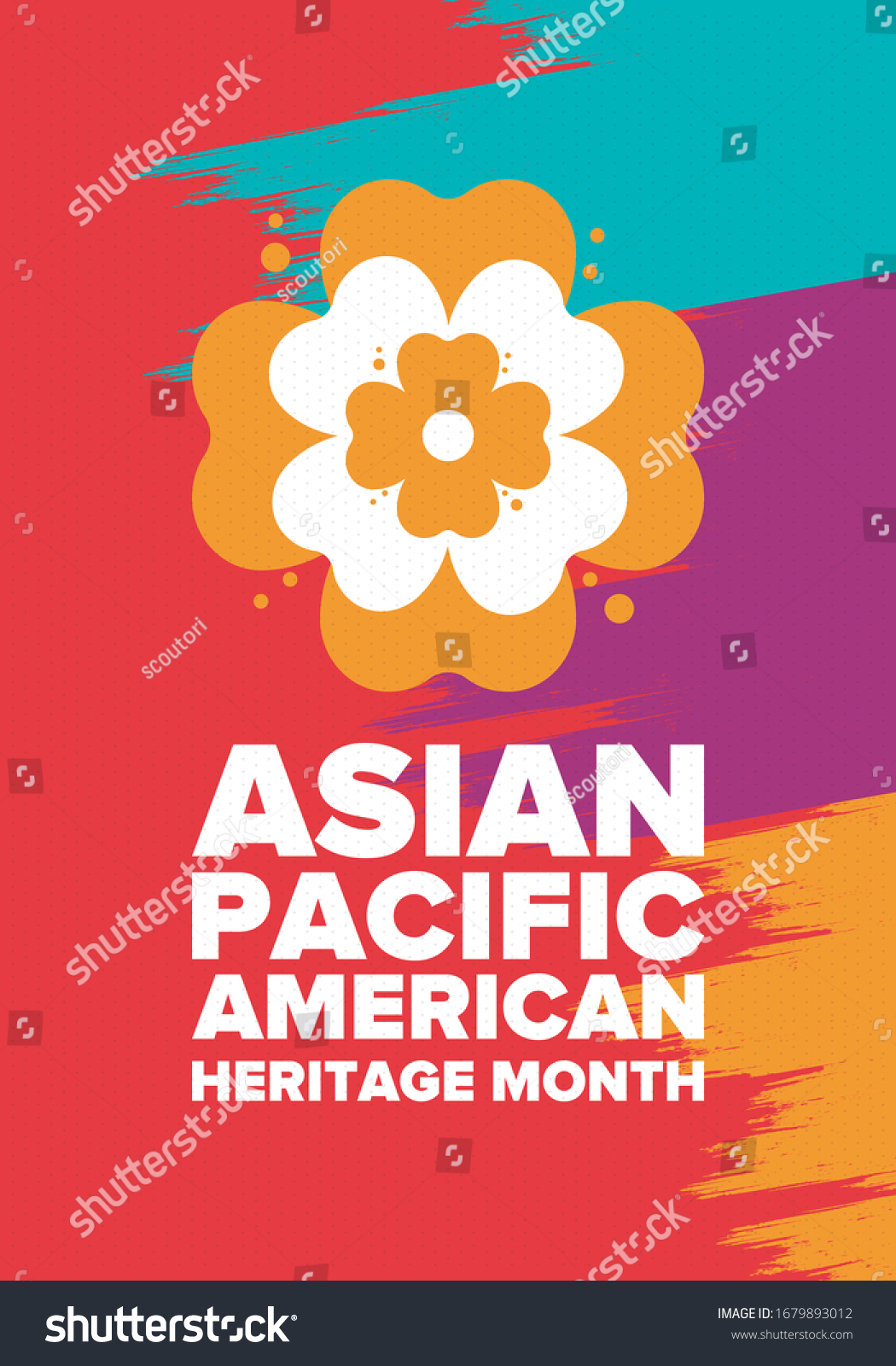 Asian Pacific American Heritage Month Celebrated Stock Vector (Royalty