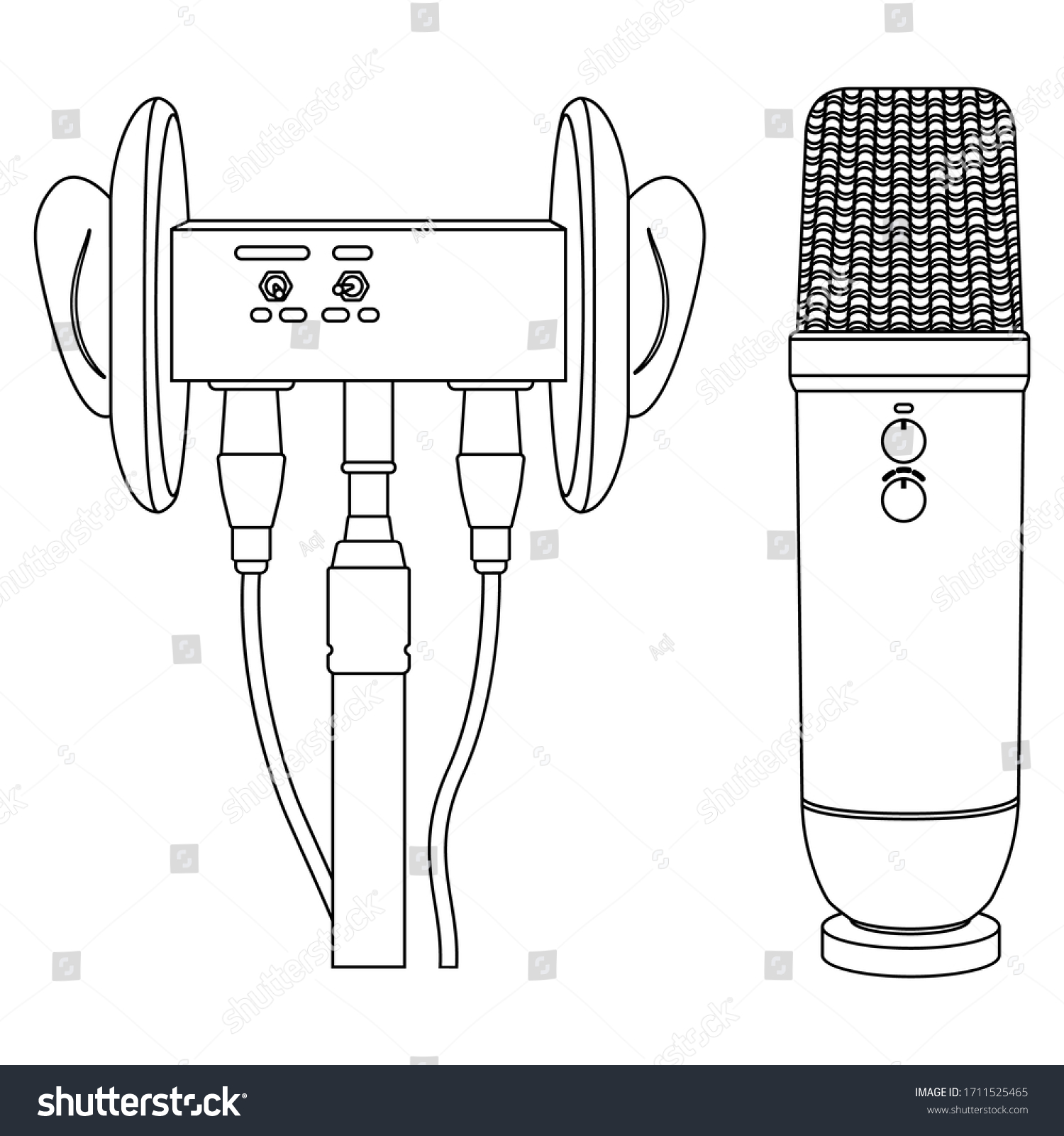 SVG of ASMR thin line icon. Microphone for blogger to make massage, whisper, rustling. Autonomous sensory meridian response. Vector Illustration, isolated. svg