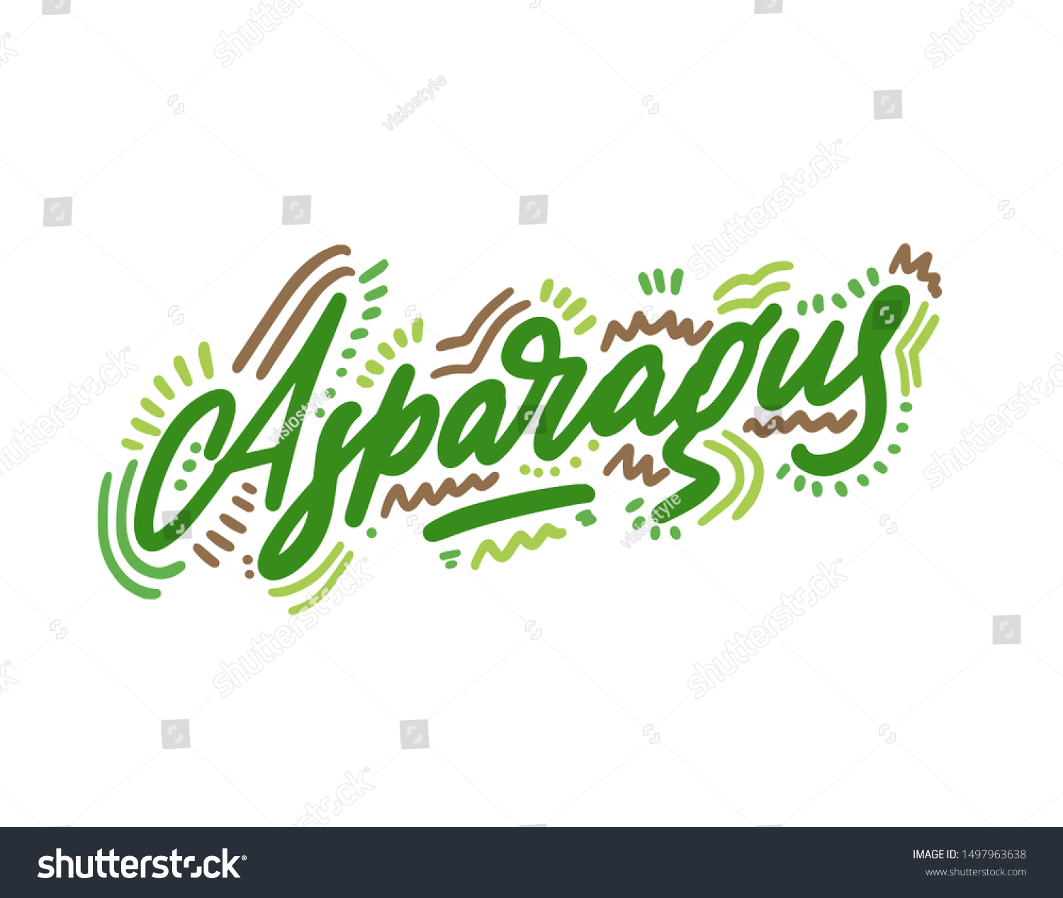 Asparagus Vector Illustrationvector Set Element Advertising Stock Vector (Royalty Free
