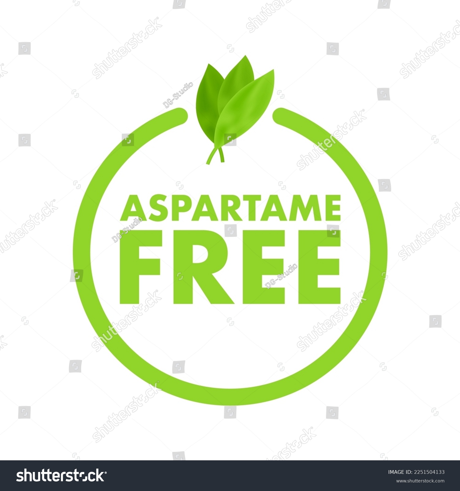 SVG of Aspartame free icon, label. Aspartame artificial sweetener free. Vector stock illustration. svg
