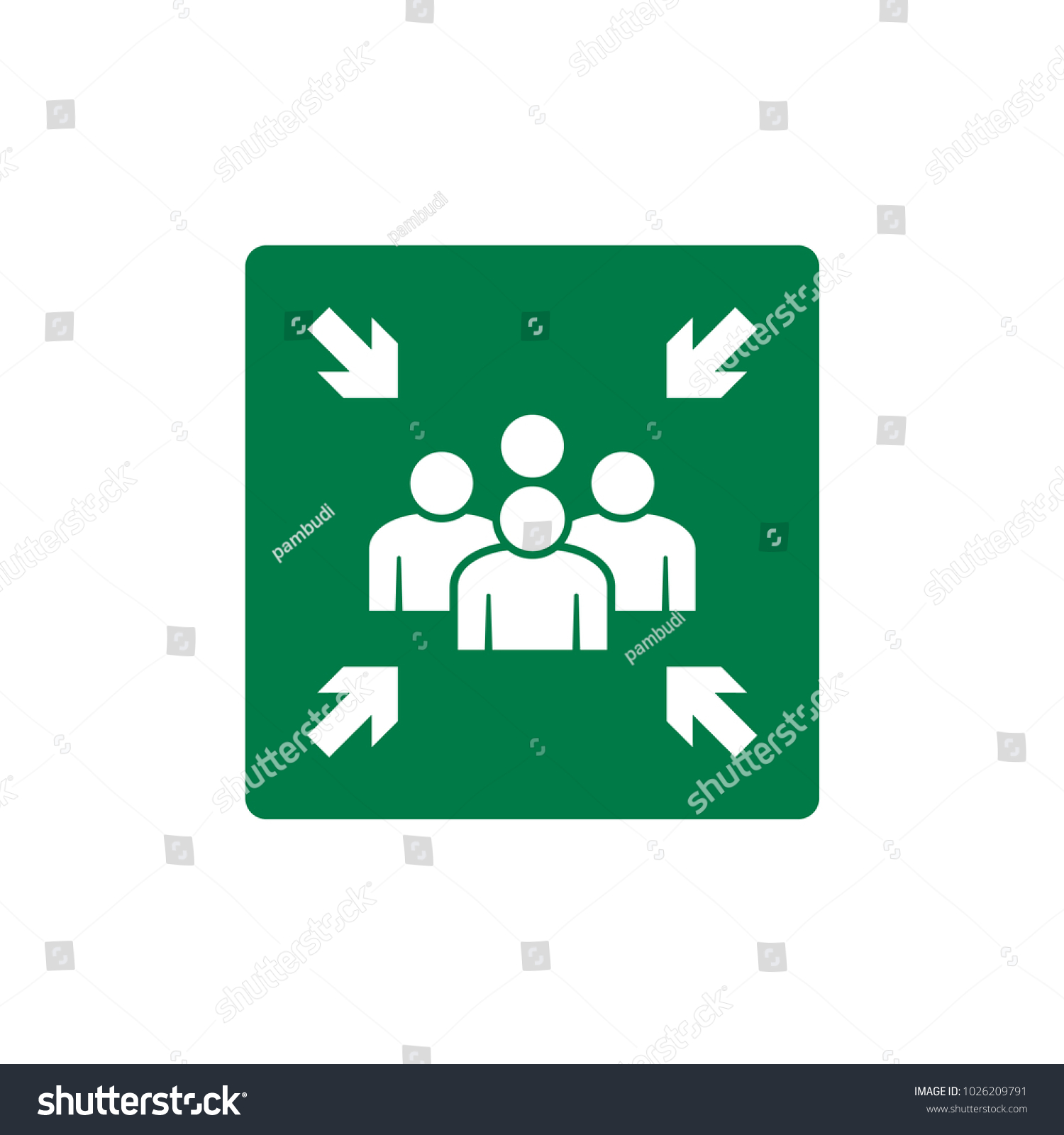 Assembly Point Icon Stock Vector (Royalty Free) 1026209791 | Shutterstock