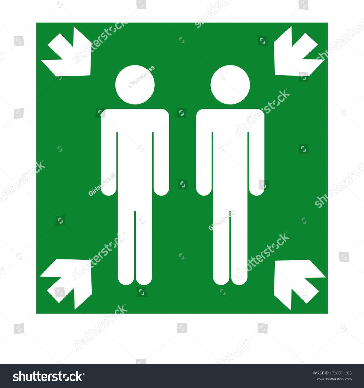 Assembly Point Symbol Vector Illustration Isolate Stock Vector (Royalty ...