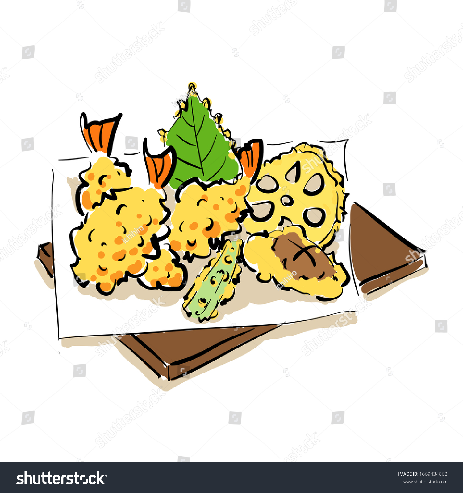天ぷら 揚げる のイラスト素材 画像 ベクター画像 Shutterstock