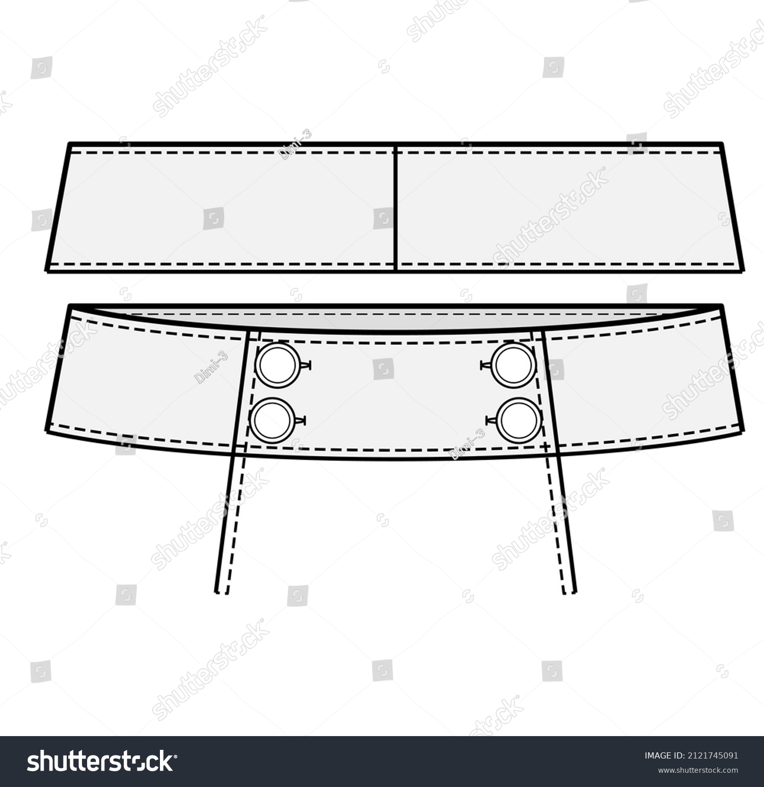 Assorted Waistband Fashion Flat Templates Stock Vector (Royalty Free ...