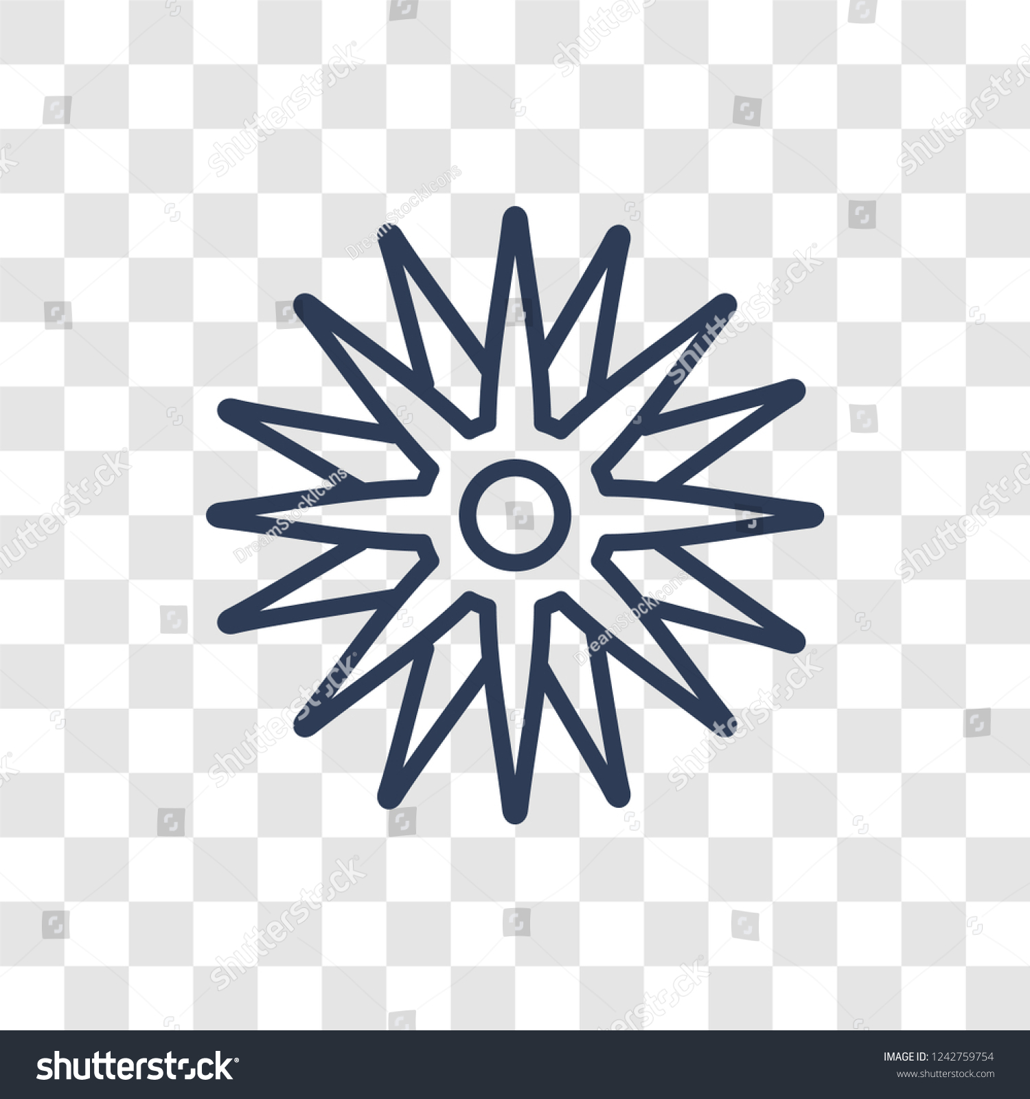 recommend clip art: Aster icon. Trendy linear Aster logo concept on transparent background from Nature collection