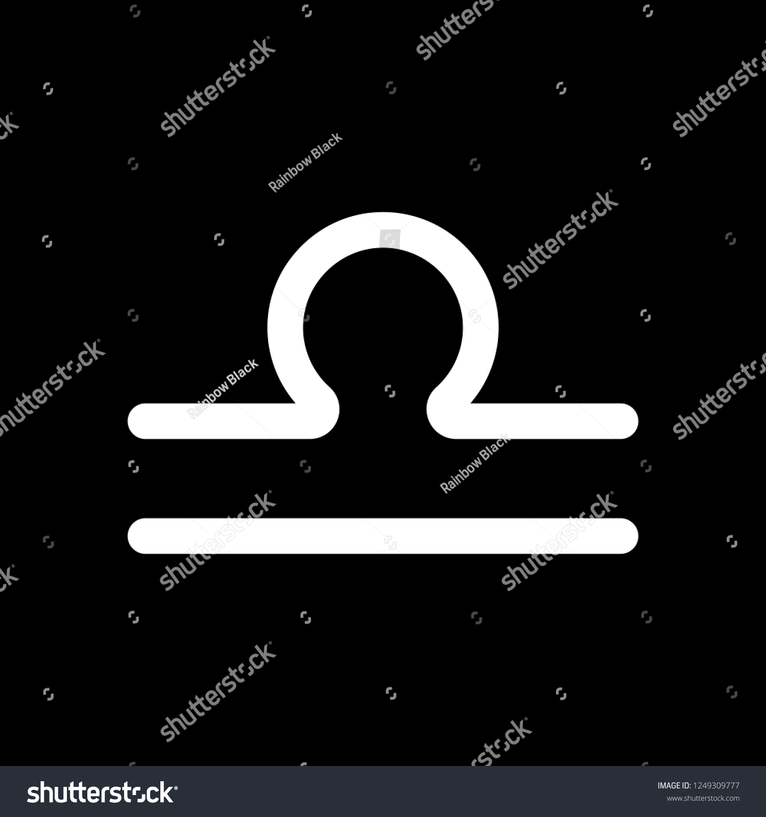 Astrological Sign Libra Simple Icon White Stock Vector (Royalty Free ...