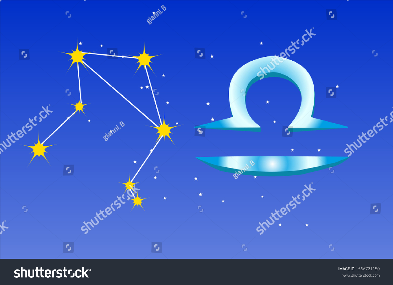 Astrology Balance Sign Constellation Stock Vector Royalty Free